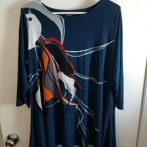 Alfani Dark Blue Stretch Top